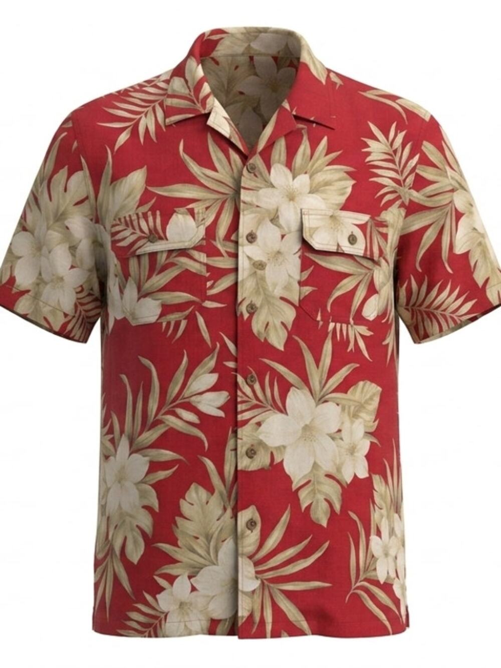 Jones New York Sport 100% Linen Tropical Button-Up Shirt Women Size S